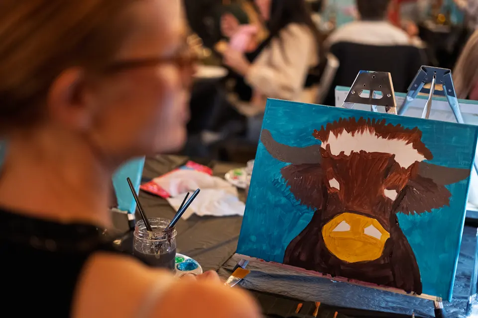 Photo 43 of 93, painting Highland Bull at Stubborn Mule Restaurant & Brewery