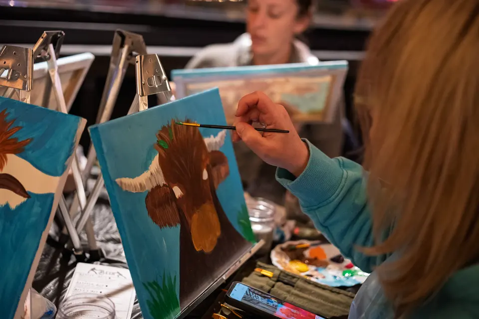 Photo 49 of 93, painting Highland Bull at Stubborn Mule Restaurant & Brewery