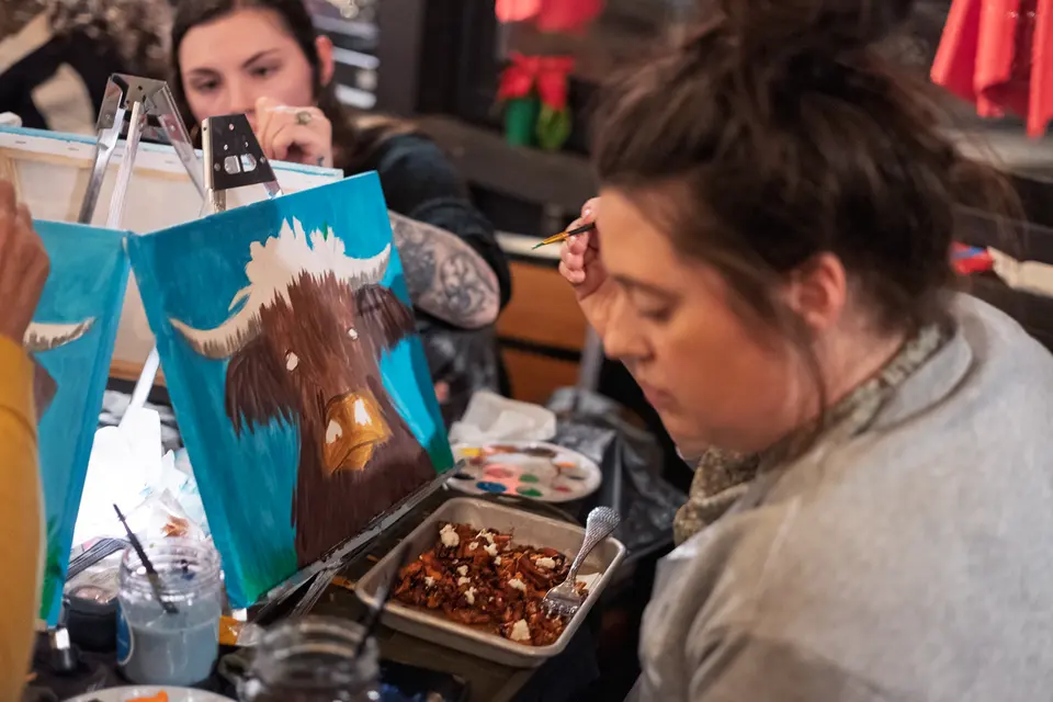 Photo 51 of 93, painting Highland Bull at Stubborn Mule Restaurant & Brewery