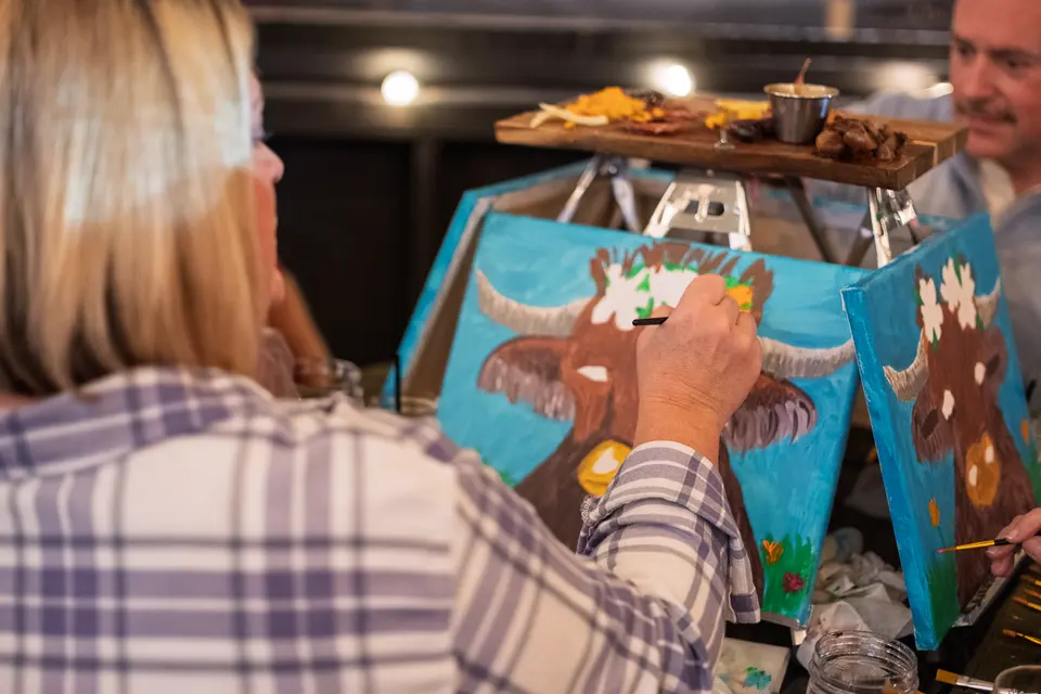 Photo 53 of 93, painting Highland Bull at Stubborn Mule Restaurant & Brewery
