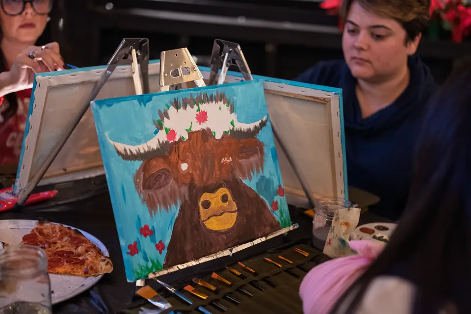 Photo 57 of 93, painting Highland Bull at Stubborn Mule Restaurant & Brewery