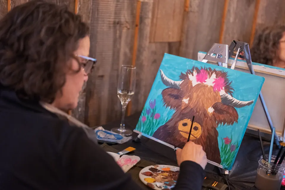 Photo 60 of 93, painting Highland Bull at Stubborn Mule Restaurant & Brewery