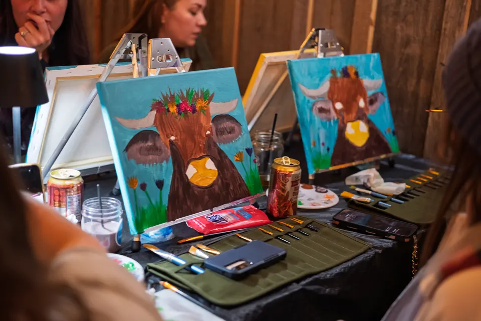 Photo 62 of 93, painting Highland Bull at Stubborn Mule Restaurant & Brewery