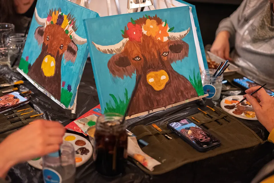 Photo 65 of 93, painting Highland Bull at Stubborn Mule Restaurant & Brewery