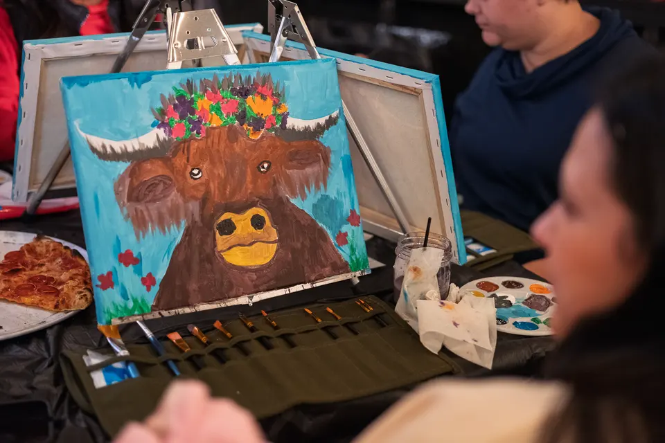 Photo 69 of 93, painting Highland Bull at Stubborn Mule Restaurant & Brewery