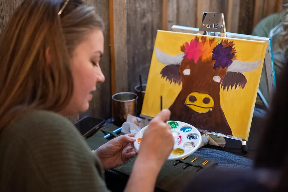 Photo 72 of 93, painting Highland Bull at Stubborn Mule Restaurant & Brewery