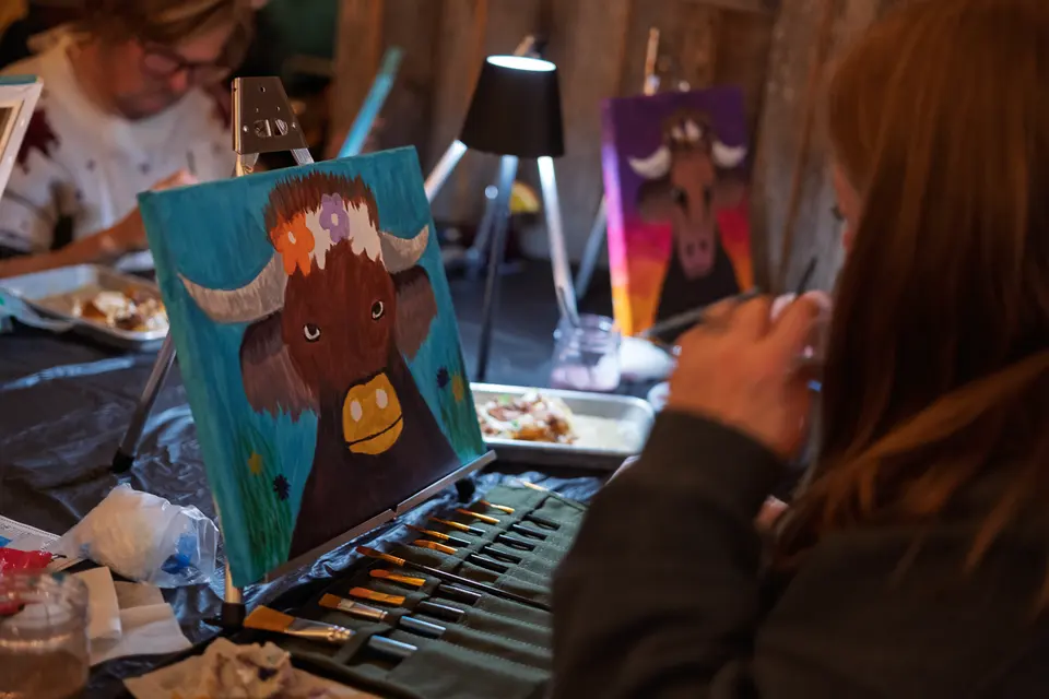 Photo 74 of 93, painting Highland Bull at Stubborn Mule Restaurant & Brewery