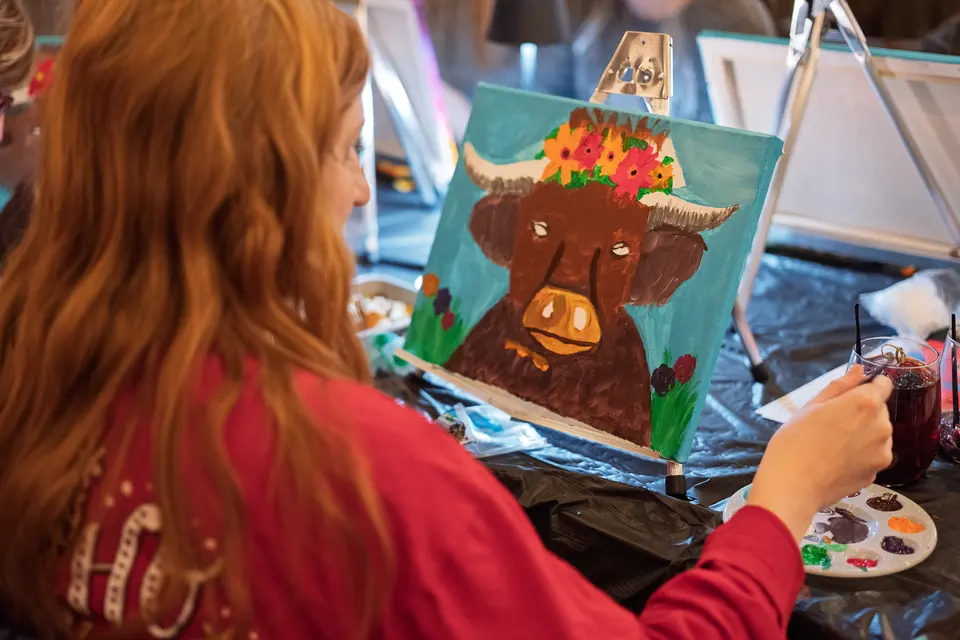 Photo 75 of 93, painting Highland Bull at Stubborn Mule Restaurant & Brewery