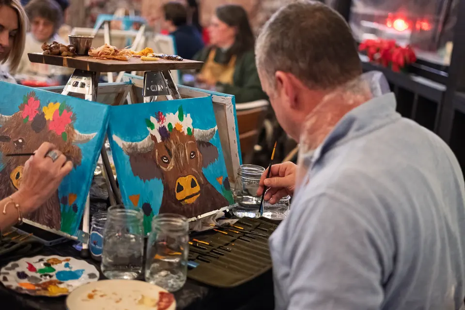 Photo 79 of 93, painting Highland Bull at Stubborn Mule Restaurant & Brewery