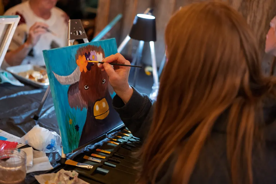 Photo 80 of 93, painting Highland Bull at Stubborn Mule Restaurant & Brewery