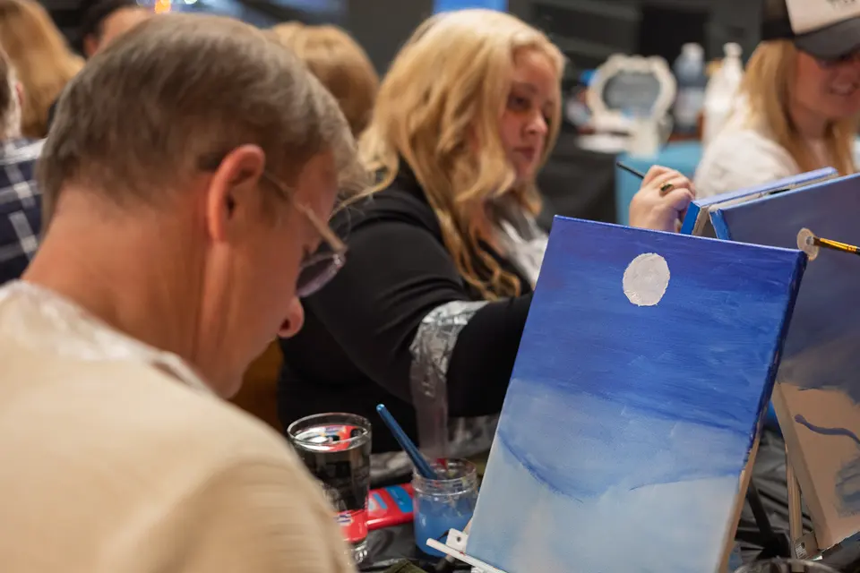 Photo 18 of 81, painting Snowman at Night at Greenville Beer Exchange