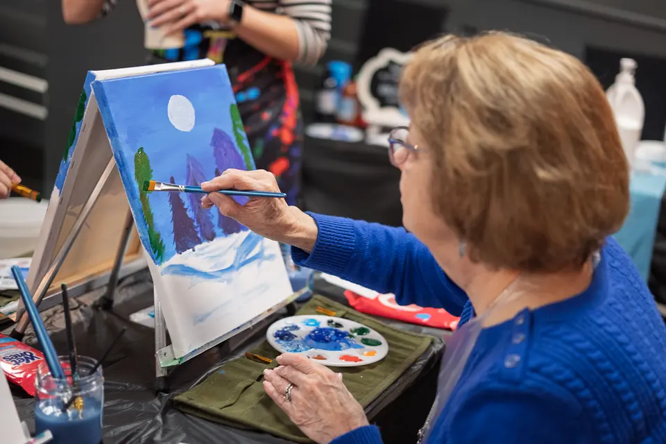 Photo 40 of 81, painting Snowman at Night at Greenville Beer Exchange