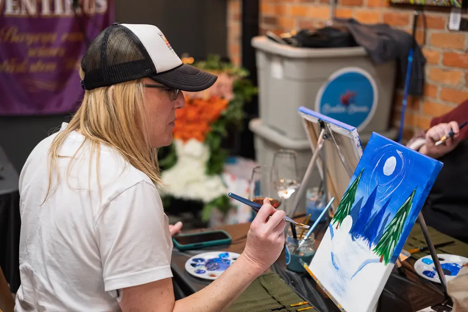 Photo 57 of 81, painting Snowman at Night at Greenville Beer Exchange