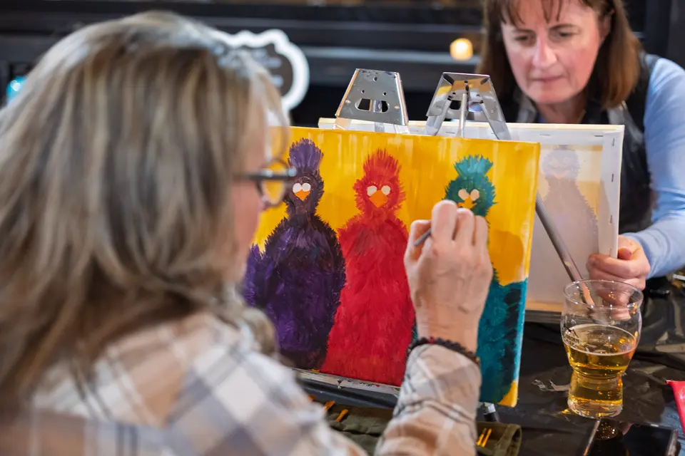 Photo 59 of 92, painting Sassy Chicks at Stubborn Mule Restaurant & Brewery