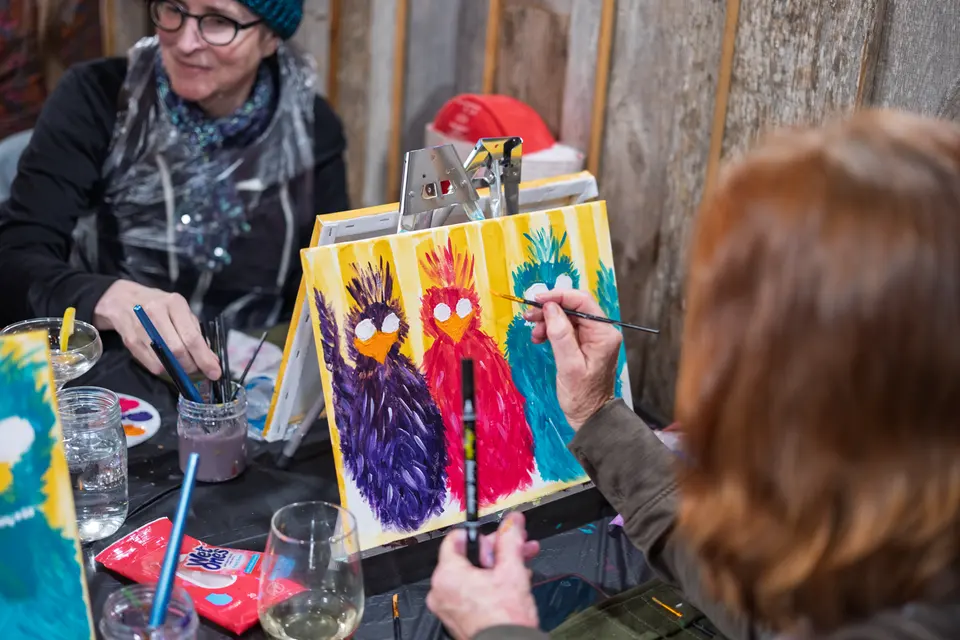Photo 61 of 92, painting Sassy Chicks at Stubborn Mule Restaurant & Brewery