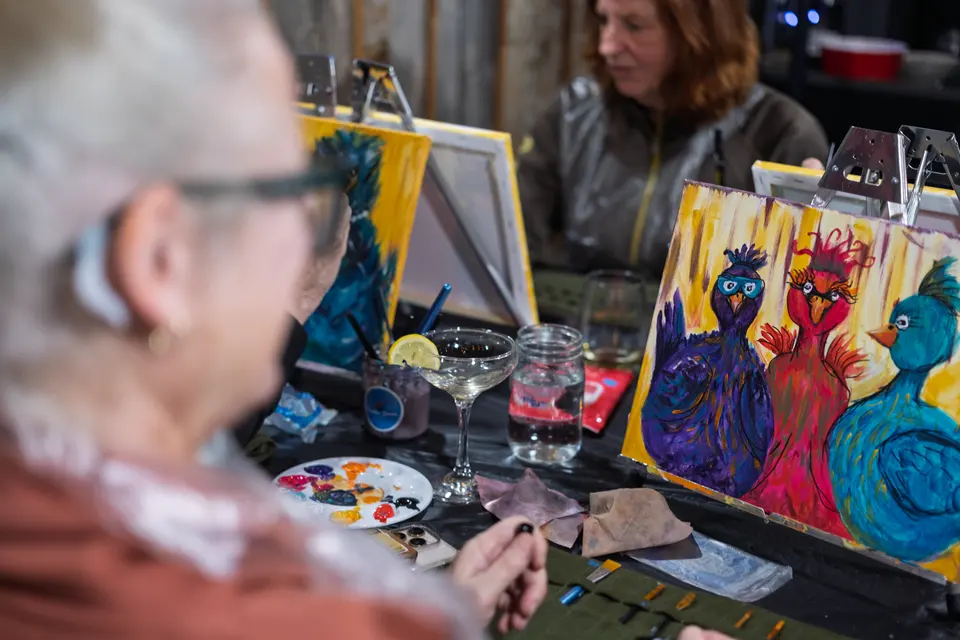 Photo 64 of 92, painting Sassy Chicks at Stubborn Mule Restaurant & Brewery