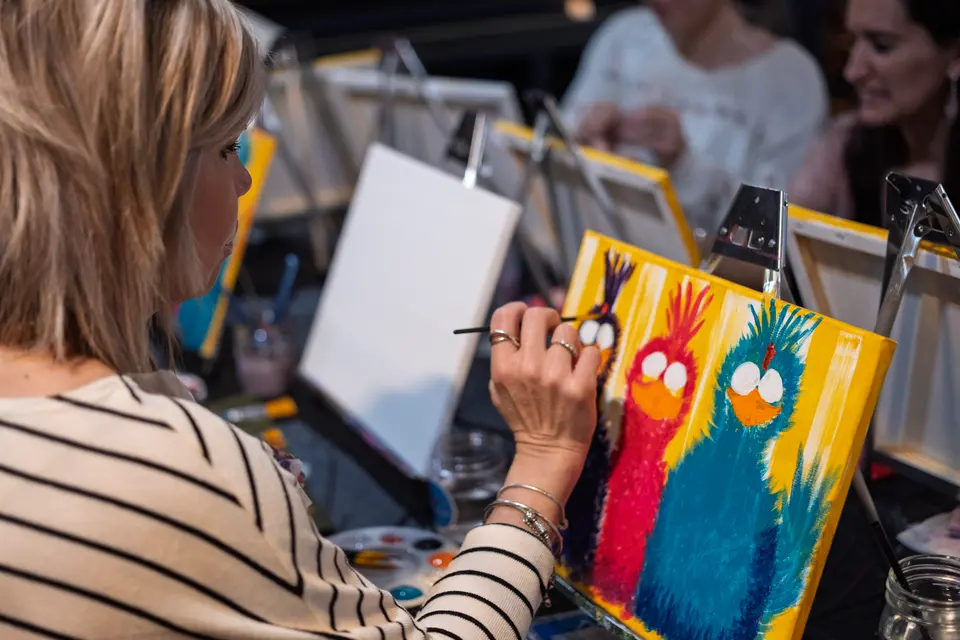 Photo 72 of 92, painting Sassy Chicks at Stubborn Mule Restaurant & Brewery