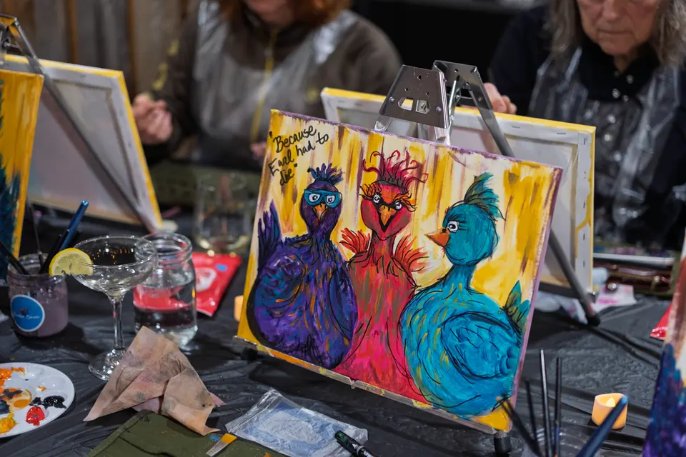Photo 81 of 92, painting Sassy Chicks at Stubborn Mule Restaurant & Brewery