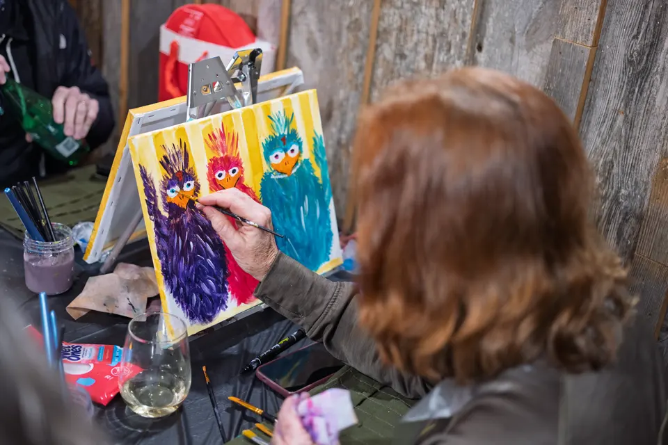 Photo 88 of 92, painting Sassy Chicks at Stubborn Mule Restaurant & Brewery