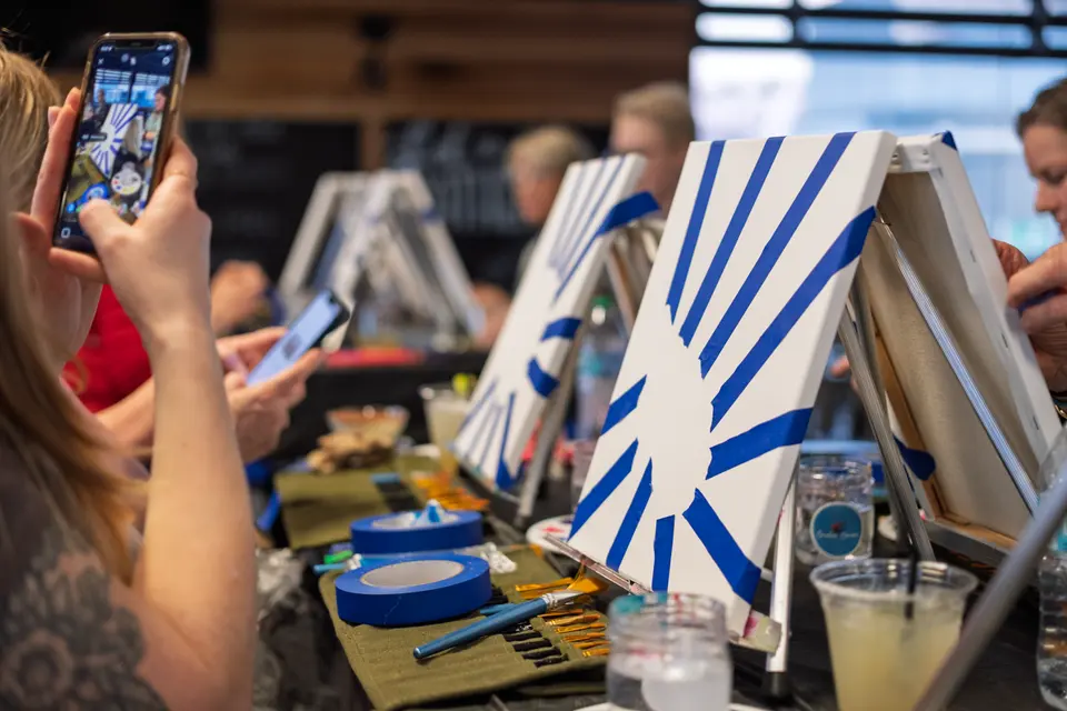 Photo 2 of 53, painting Hope Breaks Through the Clouds at Gather GVL