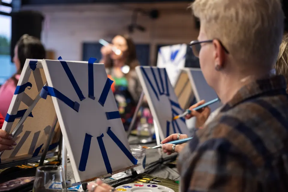 Photo 4 of 53, painting Hope Breaks Through the Clouds at Gather GVL