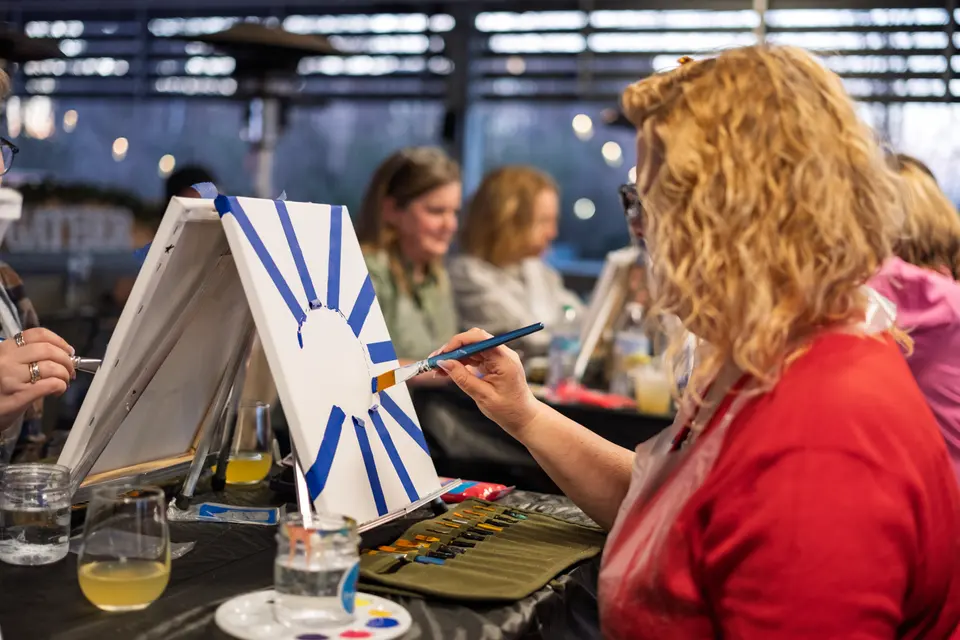 Photo 5 of 53, painting Hope Breaks Through the Clouds at Gather GVL