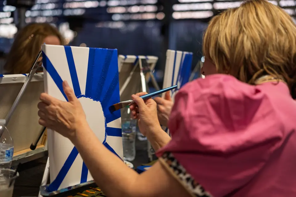 Photo 9 of 53, painting Hope Breaks Through the Clouds at Gather GVL
