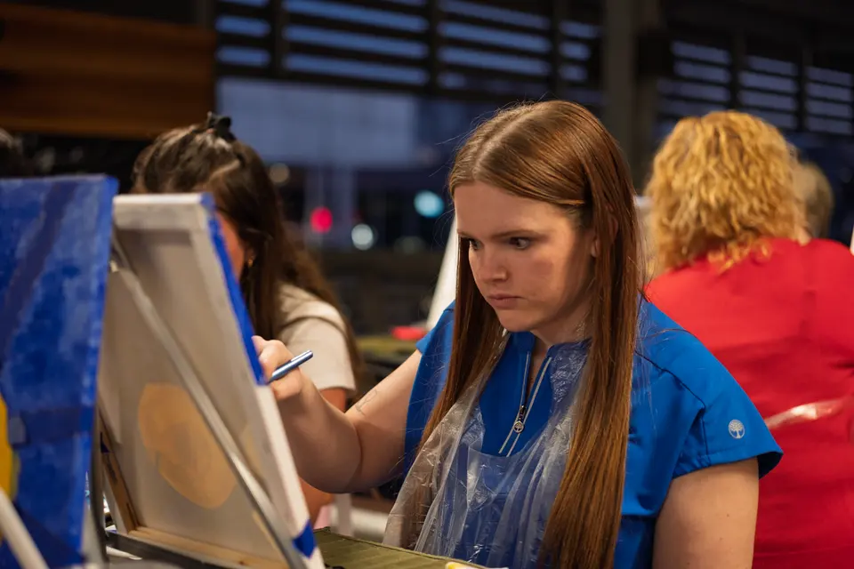 Photo 17 of 53, painting Hope Breaks Through the Clouds at Gather GVL
