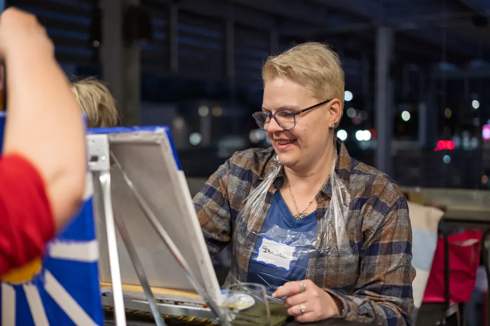 Photo 18 of 53, painting Hope Breaks Through the Clouds at Gather GVL