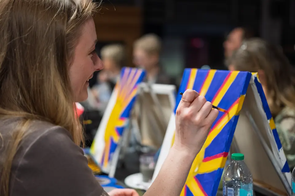 Photo 20 of 53, painting Hope Breaks Through the Clouds at Gather GVL