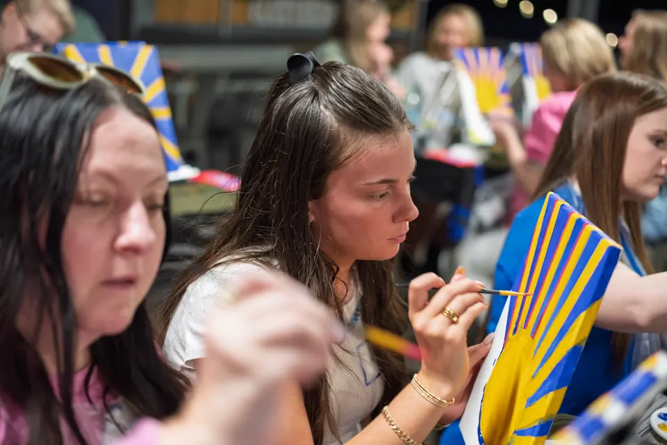 Photo 21 of 53, painting Hope Breaks Through the Clouds at Gather GVL
