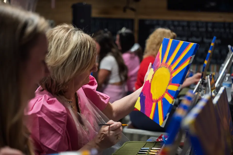 Photo 27 of 53, painting Hope Breaks Through the Clouds at Gather GVL