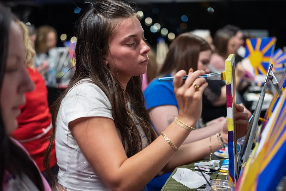 Photo 28 of 53, painting Hope Breaks Through the Clouds at Gather GVL