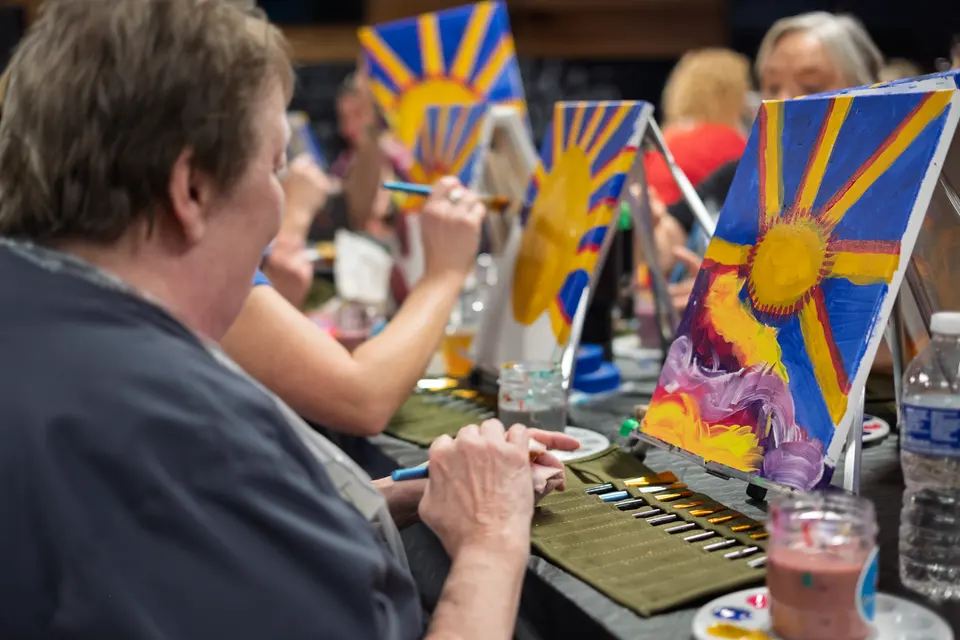 Photo 30 of 53, painting Hope Breaks Through the Clouds at Gather GVL