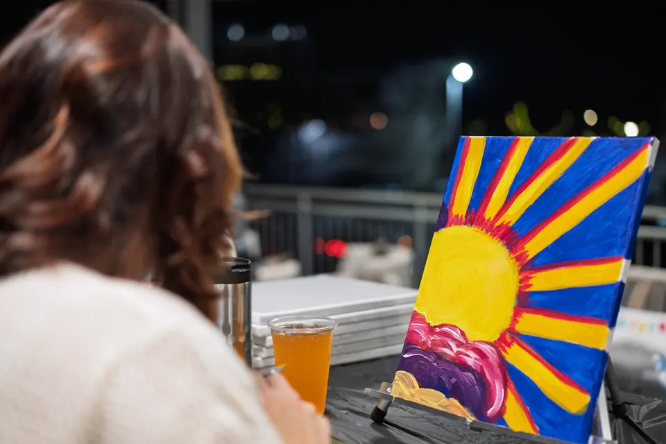 Photo 32 of 53, painting Hope Breaks Through the Clouds at Gather GVL