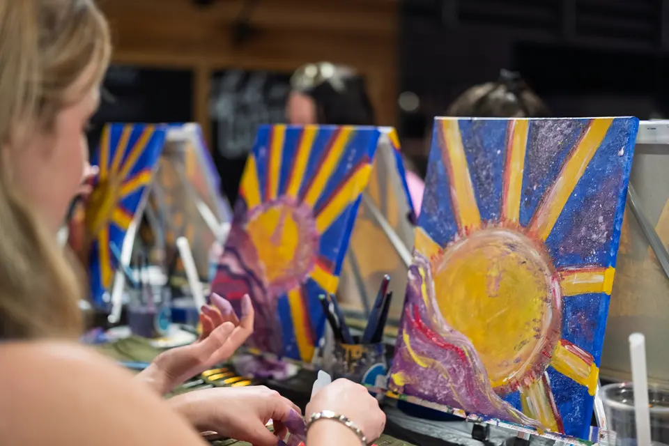 Photo 33 of 53, painting Hope Breaks Through the Clouds at Gather GVL