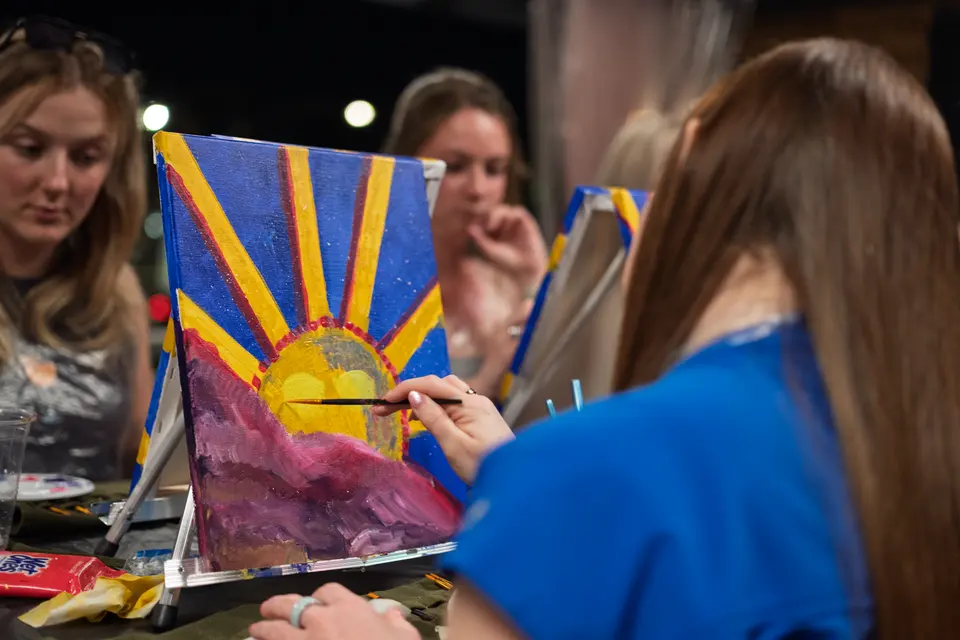 Photo 37 of 53, painting Hope Breaks Through the Clouds at Gather GVL