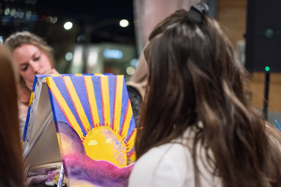 Photo 38 of 53, painting Hope Breaks Through the Clouds at Gather GVL