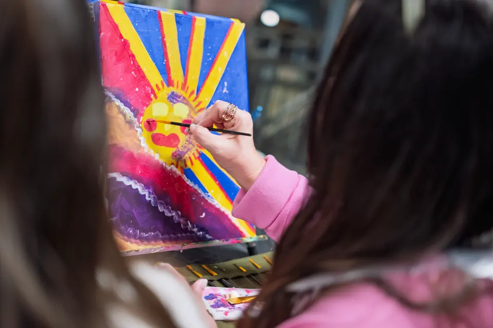 Photo 41 of 53, painting Hope Breaks Through the Clouds at Gather GVL