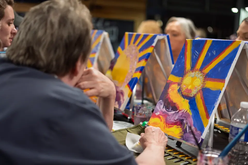 Photo 42 of 53, painting Hope Breaks Through the Clouds at Gather GVL