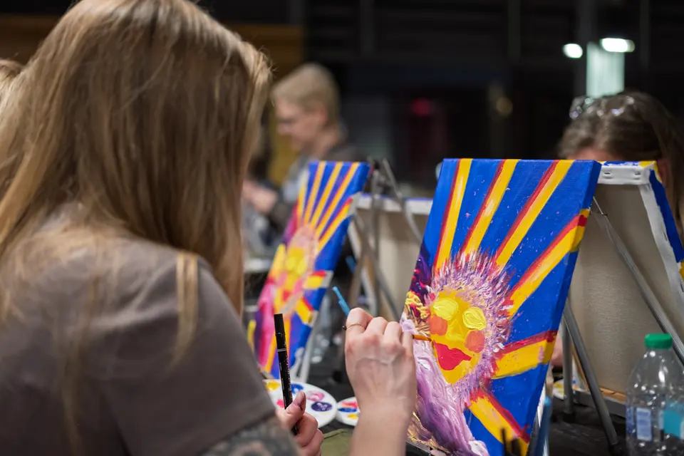 Photo 43 of 53, painting Hope Breaks Through the Clouds at Gather GVL