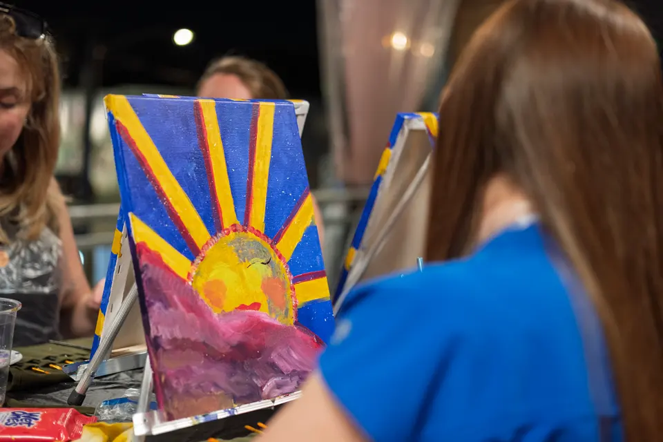 Photo 44 of 53, painting Hope Breaks Through the Clouds at Gather GVL