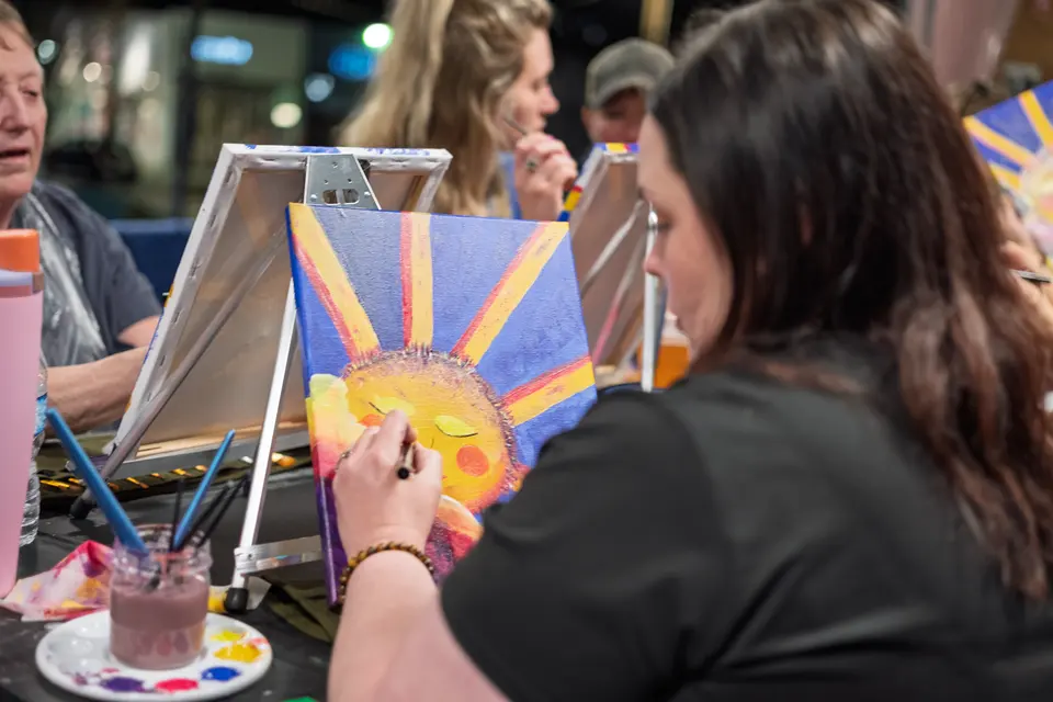 Photo 46 of 53, painting Hope Breaks Through the Clouds at Gather GVL