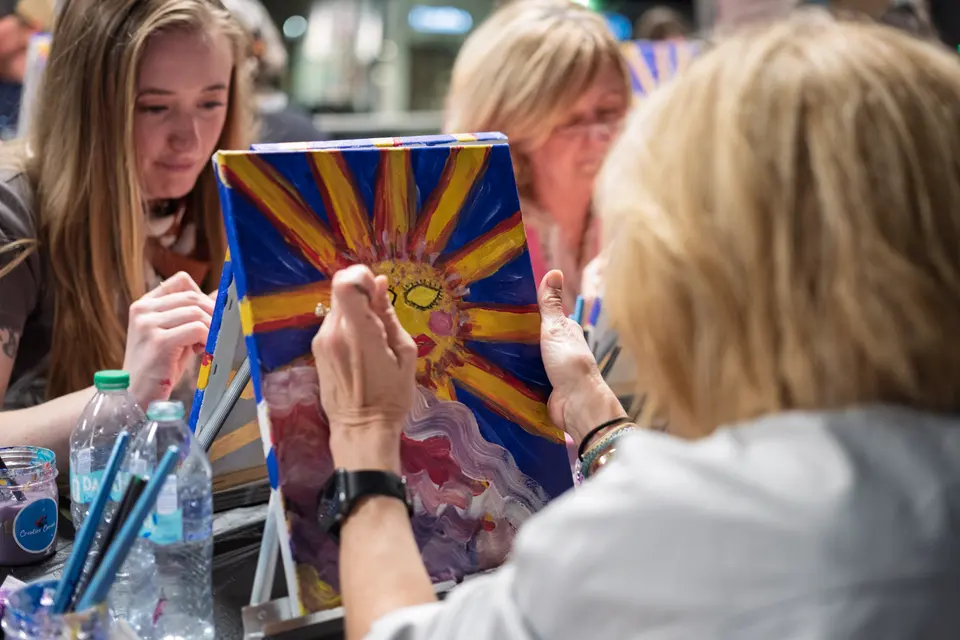 Photo 47 of 53, painting Hope Breaks Through the Clouds at Gather GVL