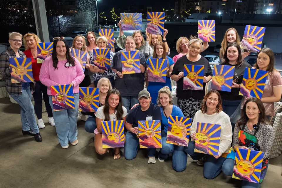 Photo 49 of 53, painting Hope Breaks Through the Clouds at Gather GVL