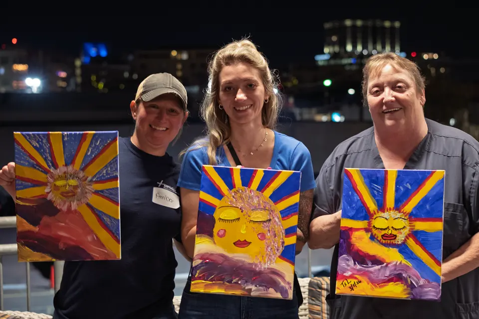 Photo 50 of 53, painting Hope Breaks Through the Clouds at Gather GVL