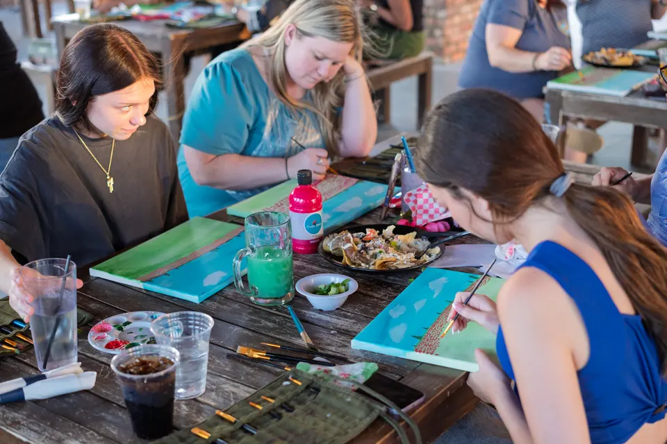 Photo 9 of 31, painting Field of Tulips at BridgeWay Brewing Co.