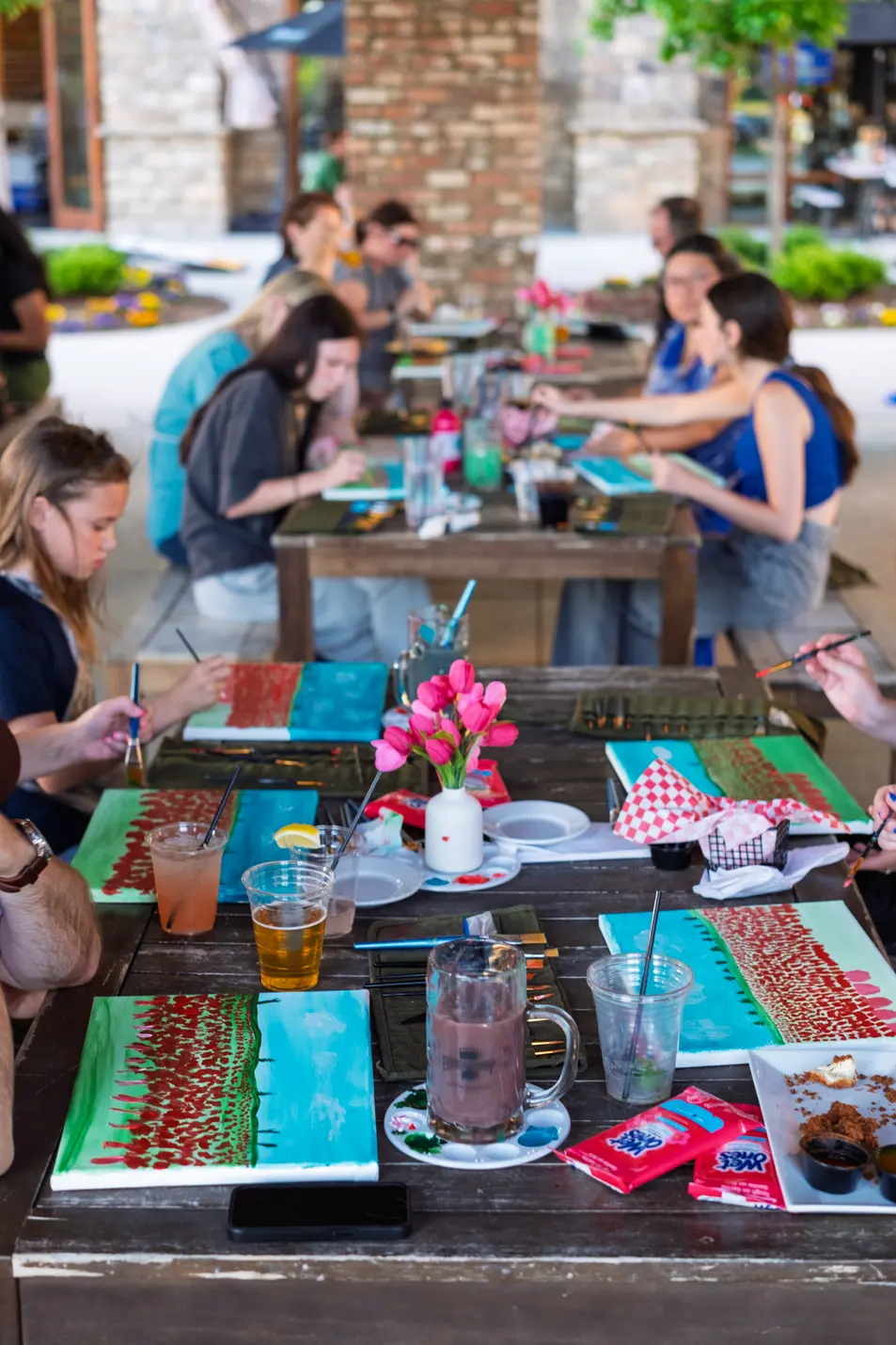 Photo 19 of 31, painting Field of Tulips at BridgeWay Brewing Co.