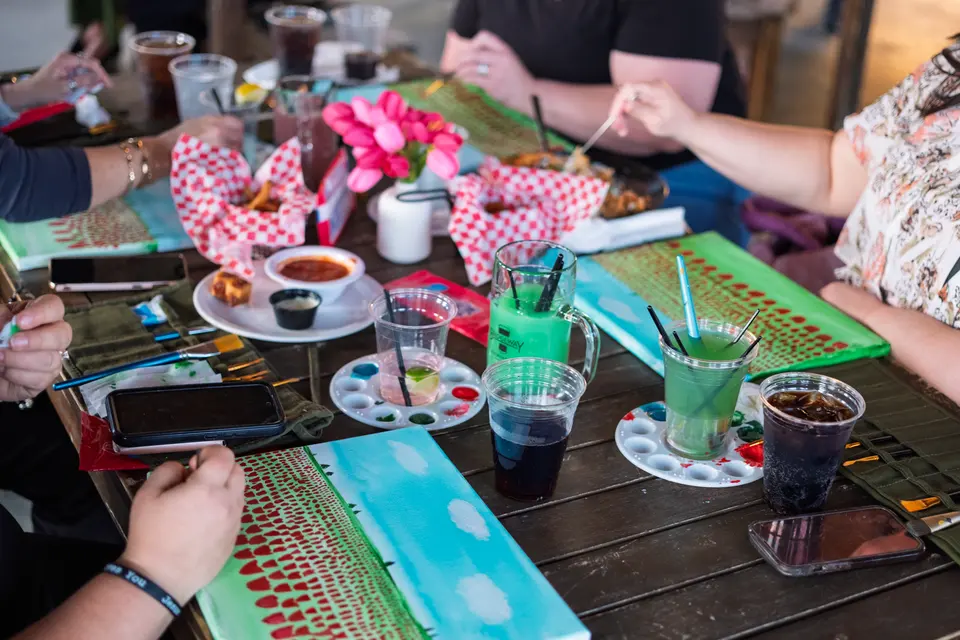 Photo 23 of 31, painting Field of Tulips at BridgeWay Brewing Co.