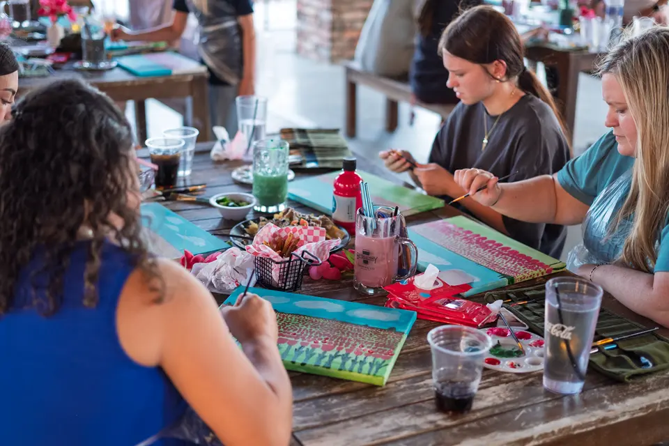 Photo 26 of 31, painting Field of Tulips at BridgeWay Brewing Co.
